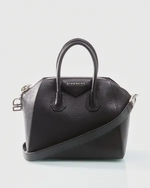 Givenchy Black Grained Leather Mini Antigona Bag