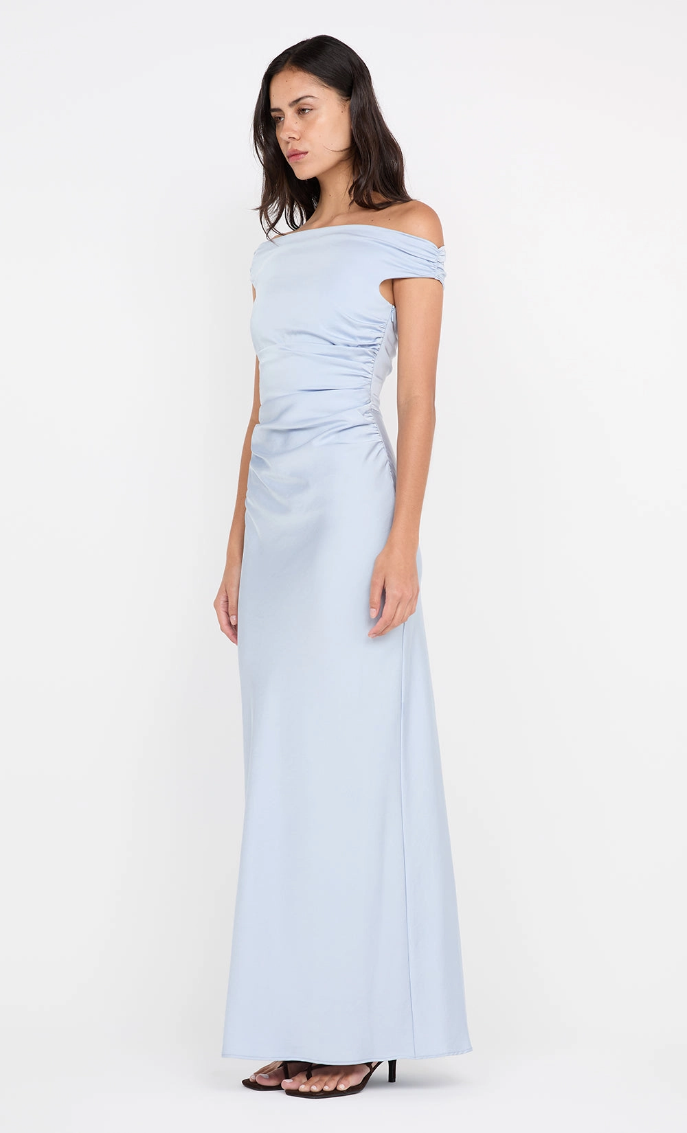 ETERNITY OFF SHOULDER MAXI - DUSTY BLUE Breathable Style Casual Essential