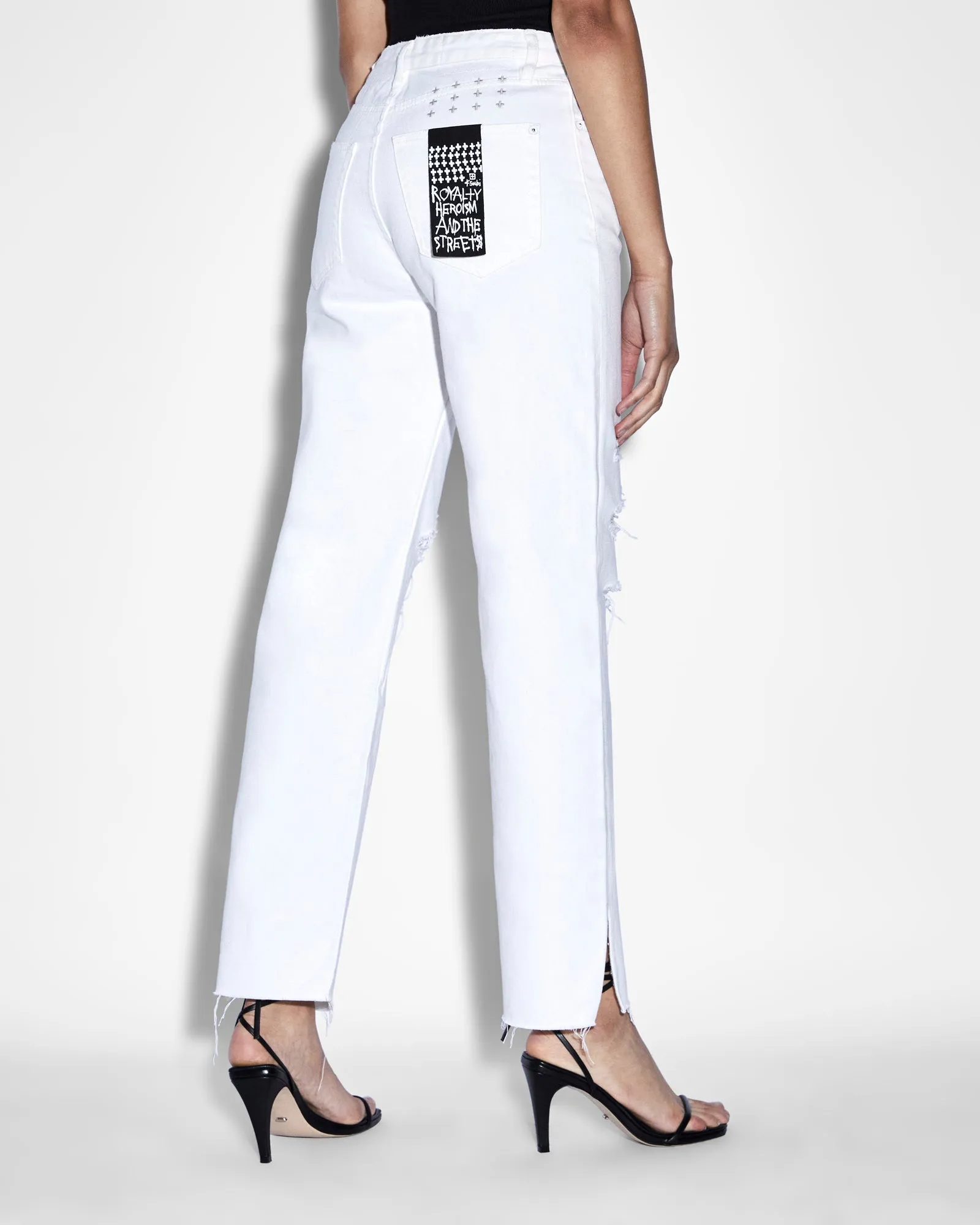 Stretch Fit Denim Wear It All BROOKLYN JEAN BLANC SLICED