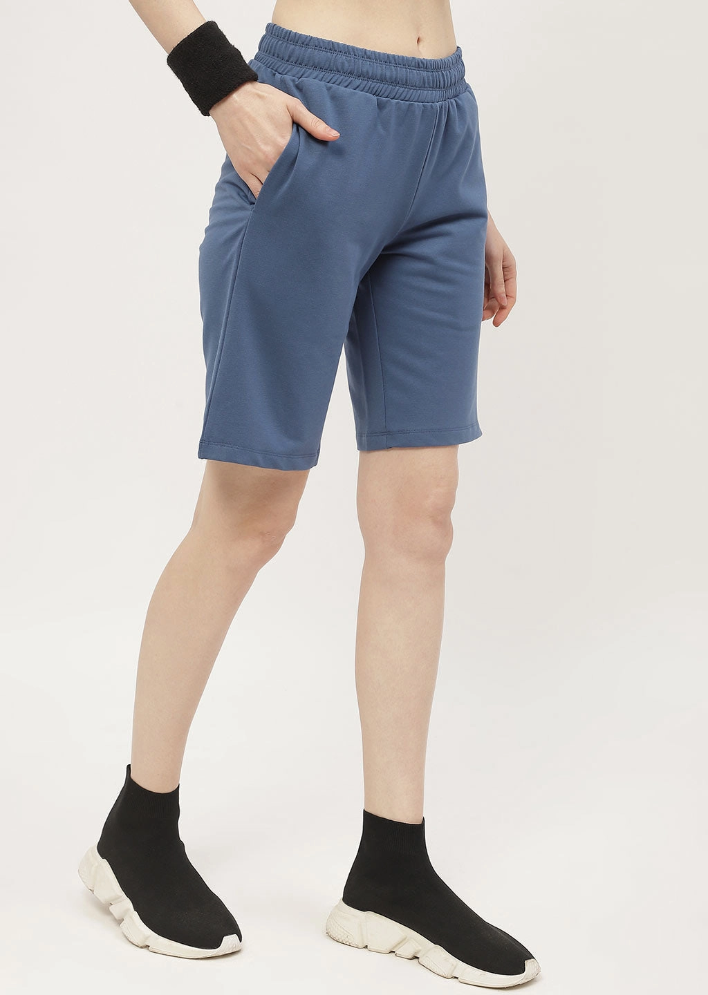 High Density Weave Airy Feel mSECRET Typography Blue Boxer Shorts