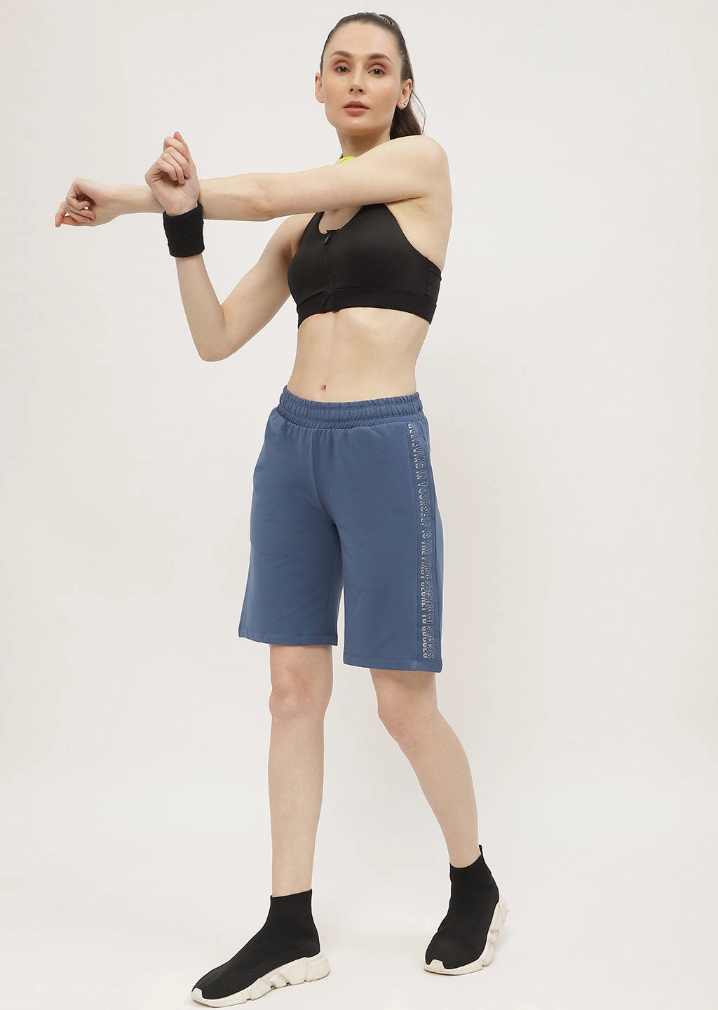 mSECRET Typography Blue Boxer Shorts Trendy Comfort LowProfileWaistband