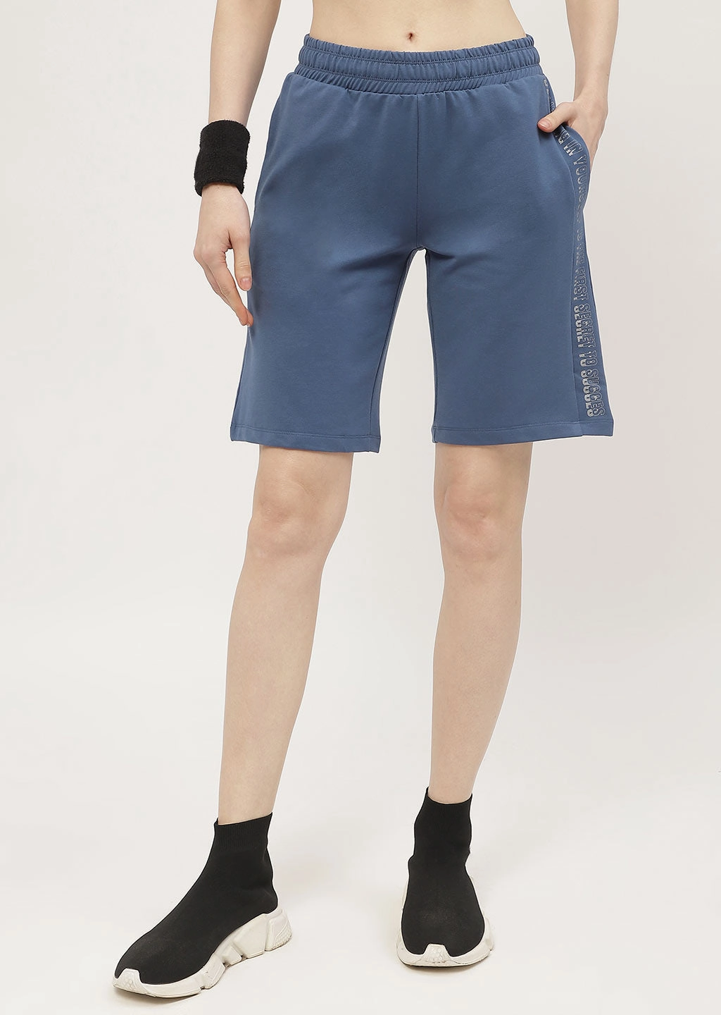 mSECRET Typography Blue Boxer Shorts FrictionResistantEdging Cozy Touch