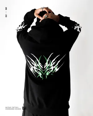 Gothic Tattoo / Oversized Hoodie