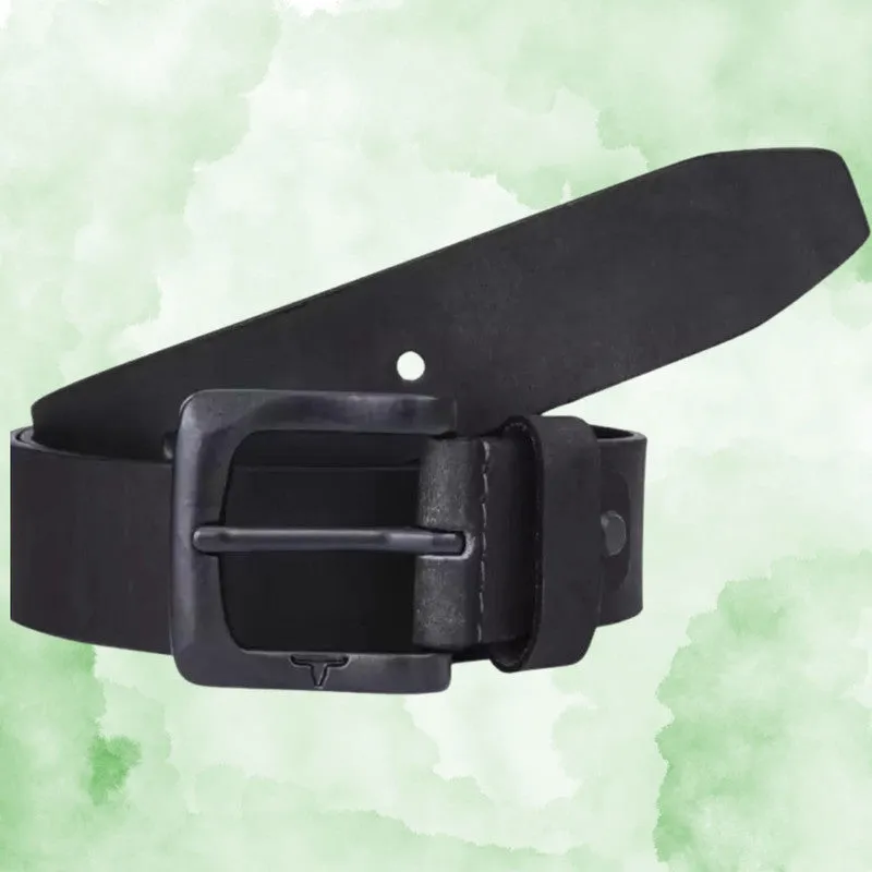 GOUS Men Casual Grey Genuine Leather Belt
