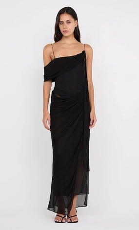 SmoothEdgeFinish DANKA ASYM MAXI DRESS - BLACK