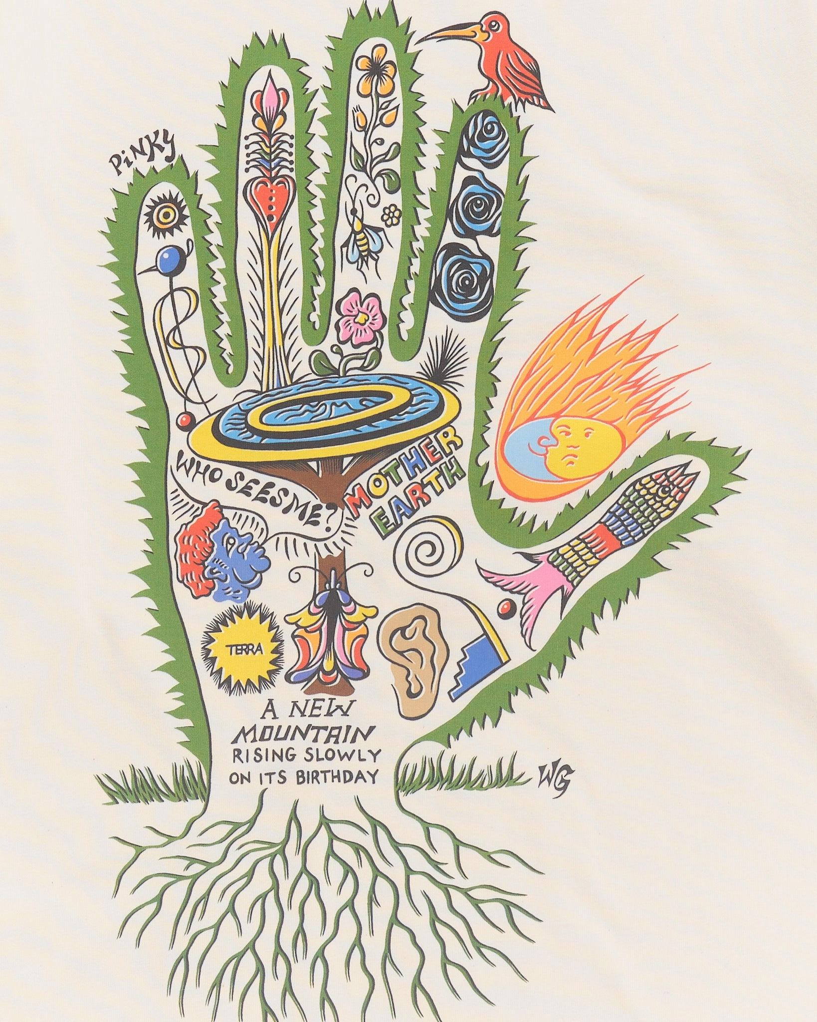 Athletic Fit Functional Wearable Grateful Tee LS - Story Hand