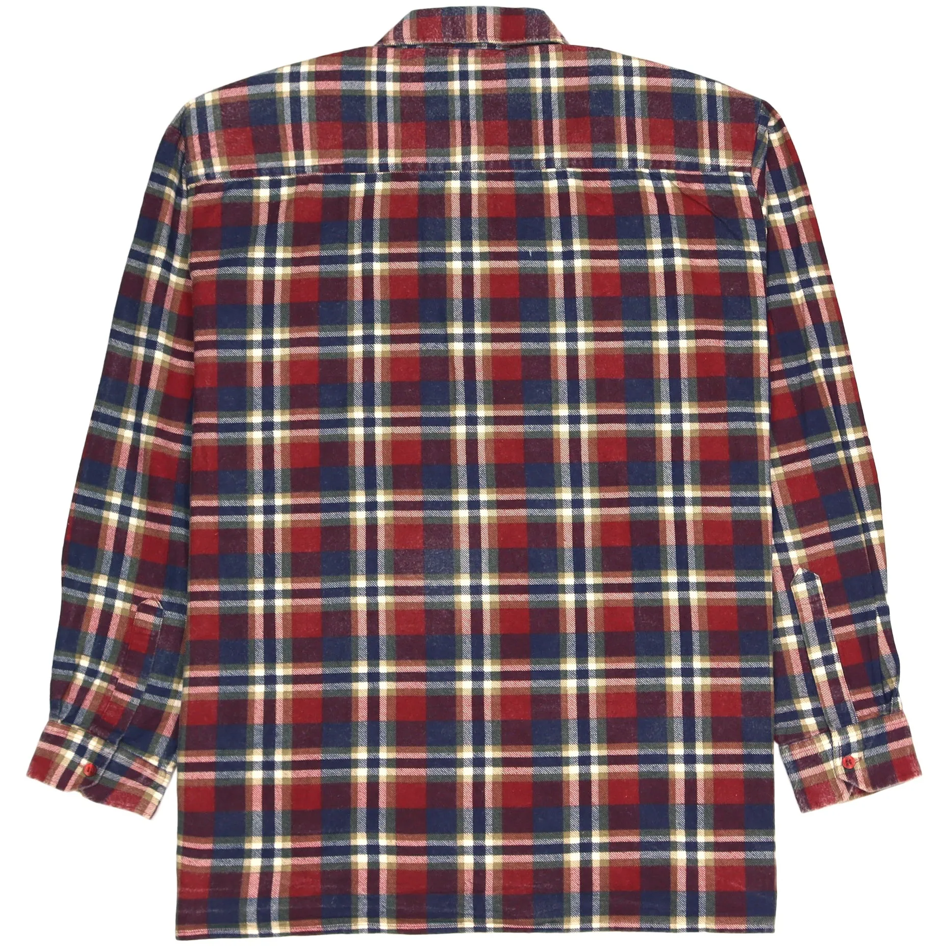 Great Stone Checkered Flannel Shirt Navy Beige Brown