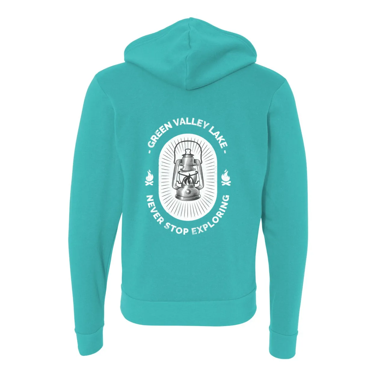Green Valley Lake Lantern - Zip Up Hoodie