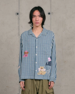 Greetings Shirt LS - Check Tales Street Chic Clean Edge Trim