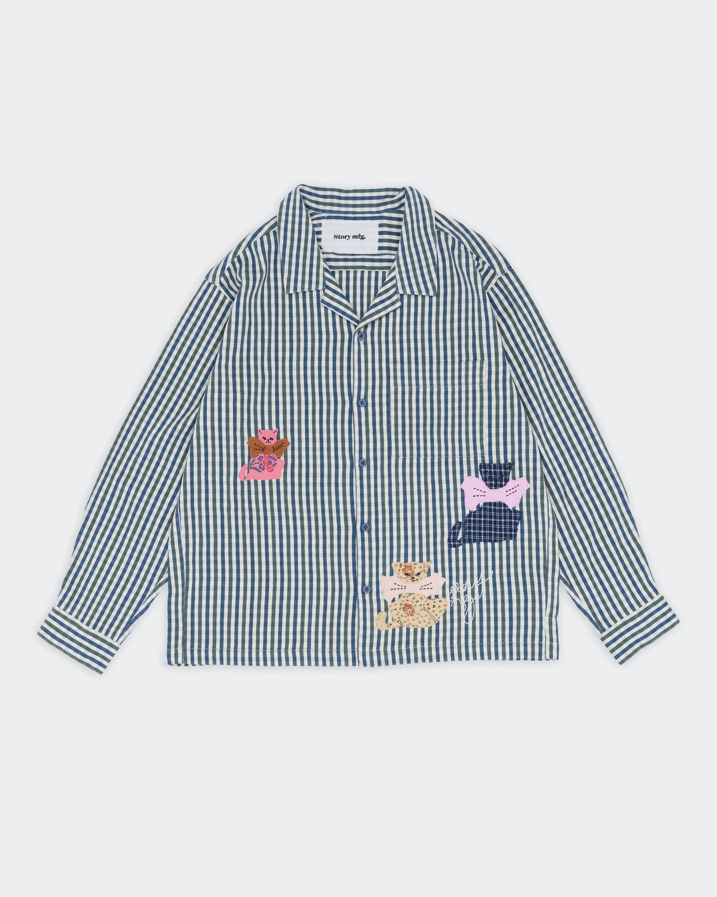Button-up Premium Pima Cotton Greetings Shirt LS - Check Tales