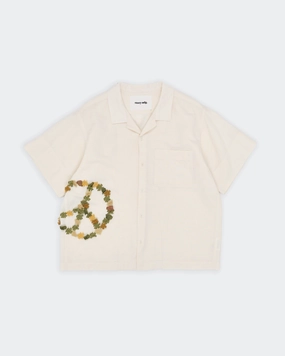 Greetings Shirt SS - Ecru Peace Premium Quality Comfort First Fit