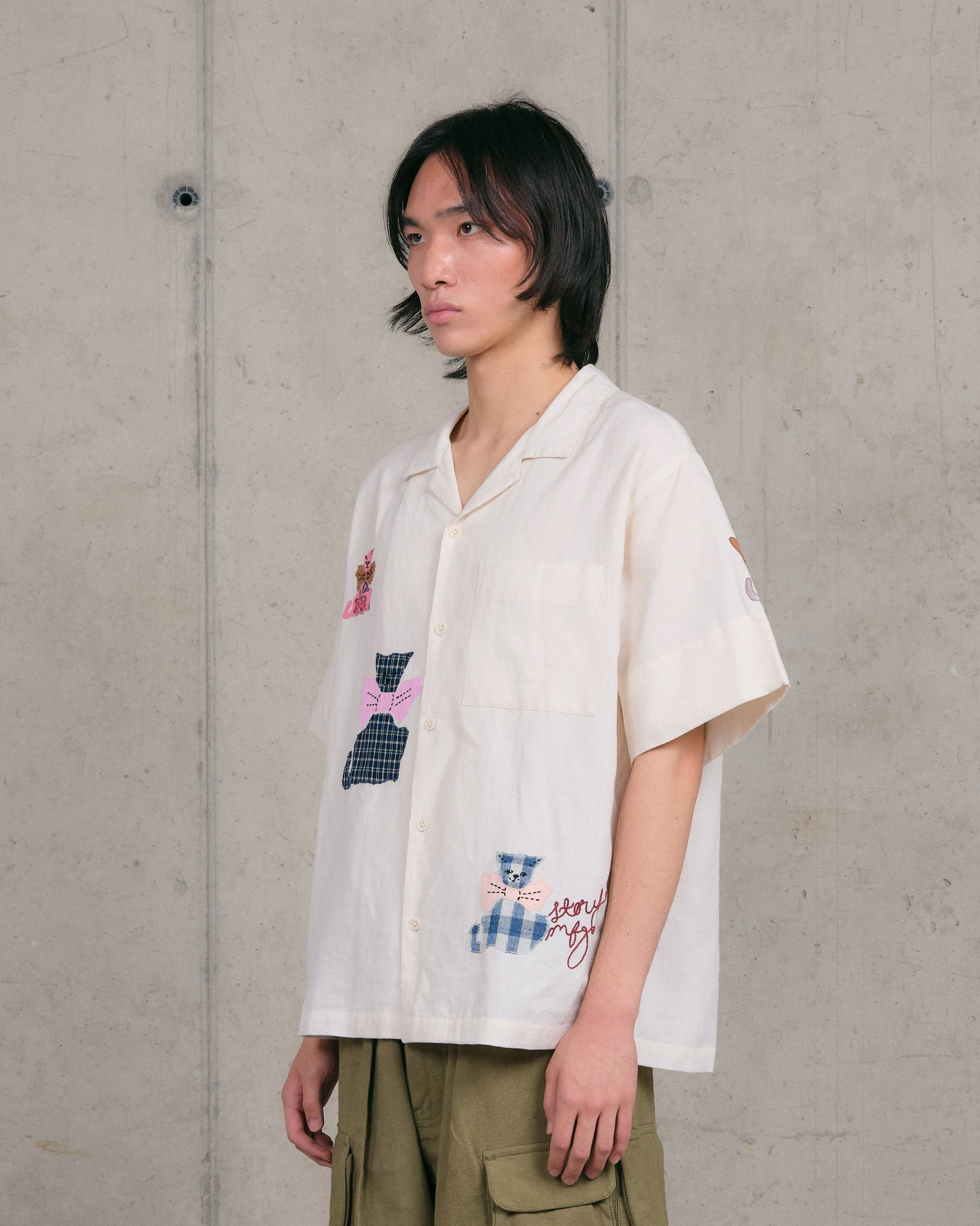 Greetings Shirt SS - Ecru Tales tall size Fashion Forward
