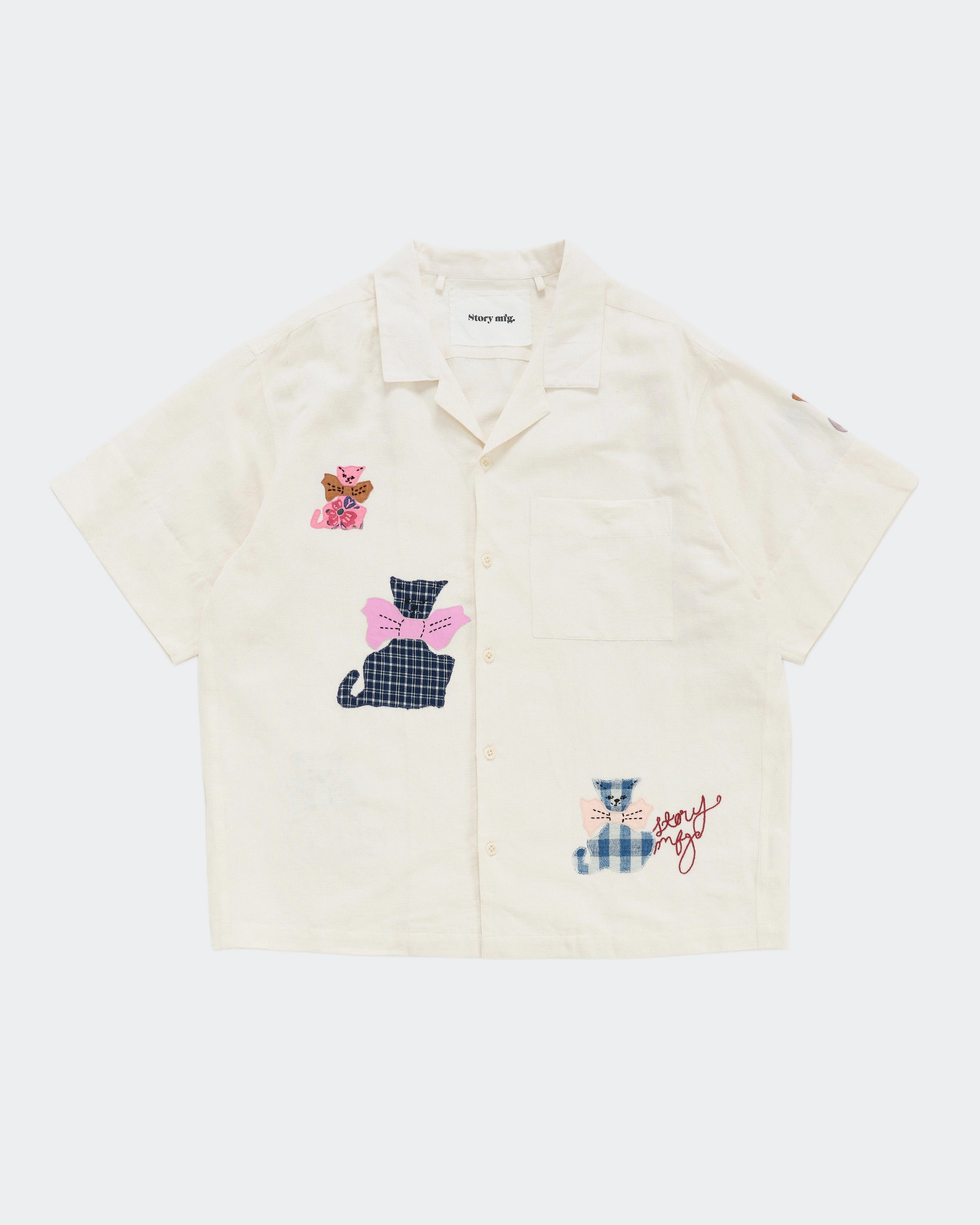 Greetings Shirt SS - Ecru Tales Fall Foliage Coastal Vibes