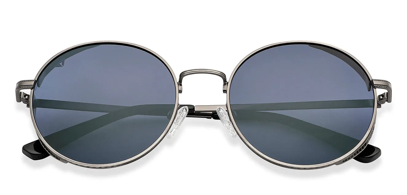 Grey Round Full Rim Unisex Sunglasses by Vincent Chase Polarized-148566