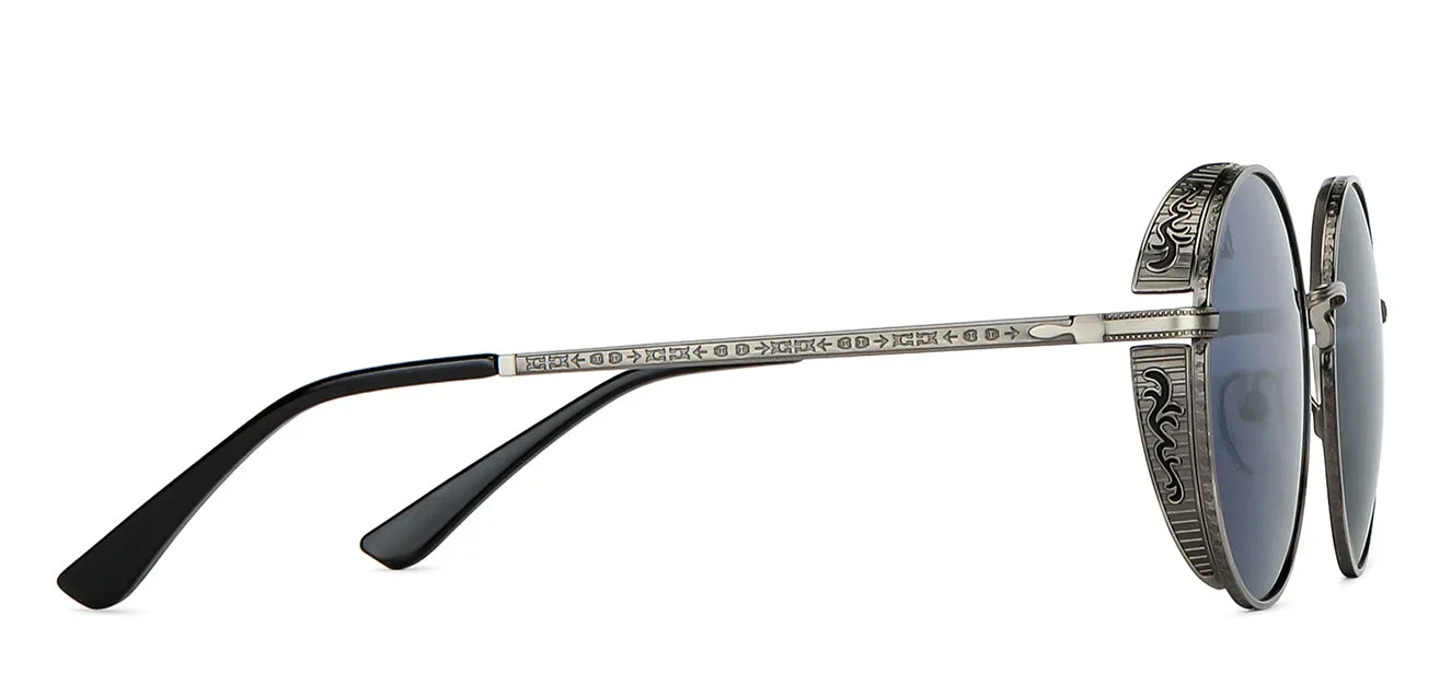 Grey Round Full Rim Unisex Sunglasses by Vincent Chase Polarized-148566