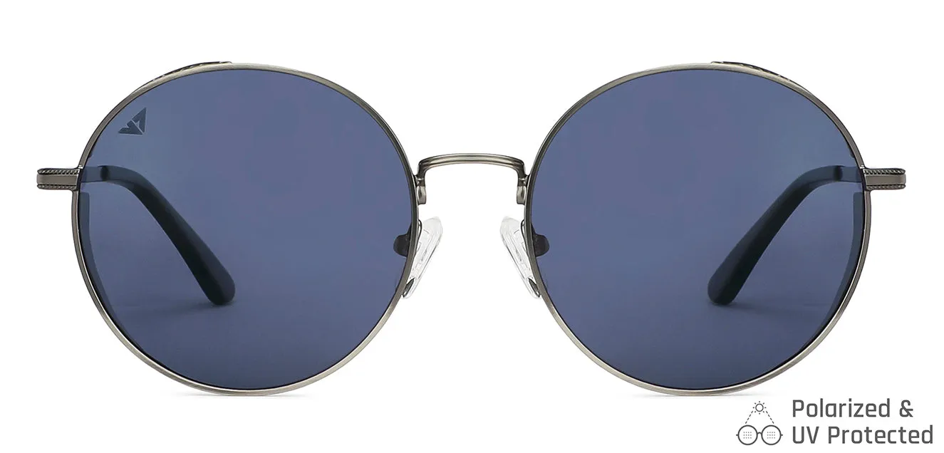 Grey Round Full Rim Unisex Sunglasses by Vincent Chase Polarized-148566
