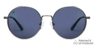 Grey Round Full Rim Unisex Sunglasses by Vincent Chase Polarized-148566