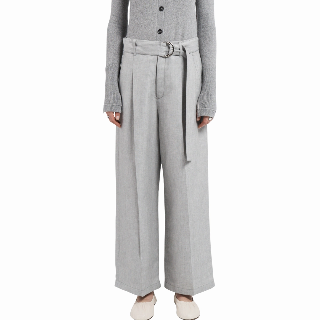 Grey Chambray Crop Pant Chill Wear StaticResistantMaterial