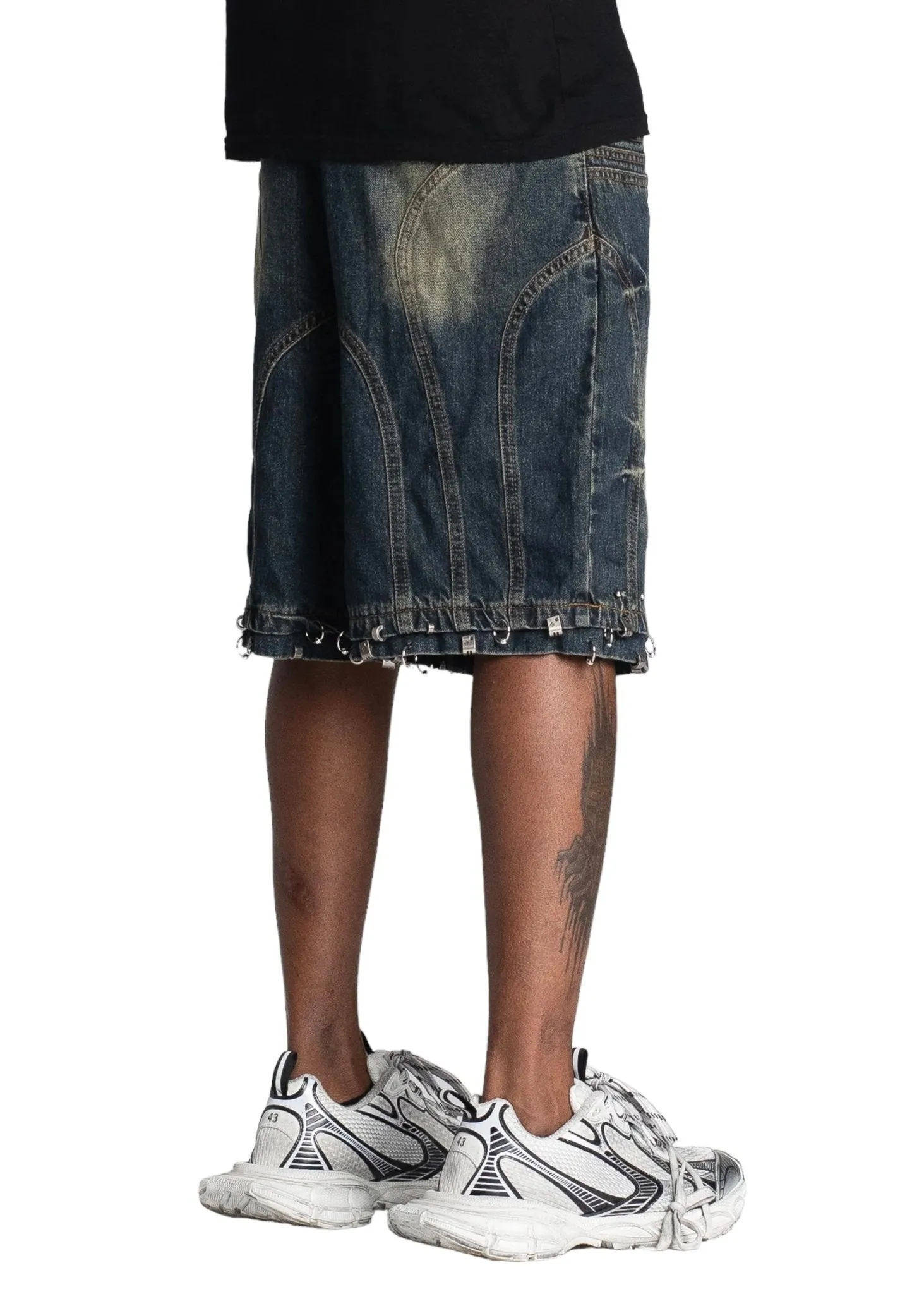 Guapi Teal Blue Piercing Shorts