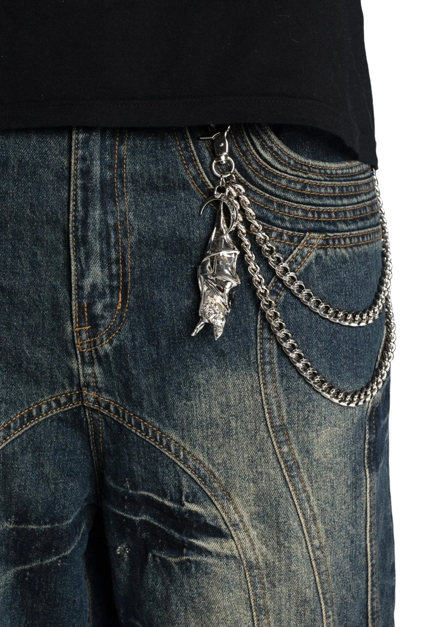 Guapi Teal Blue Piercing Shorts