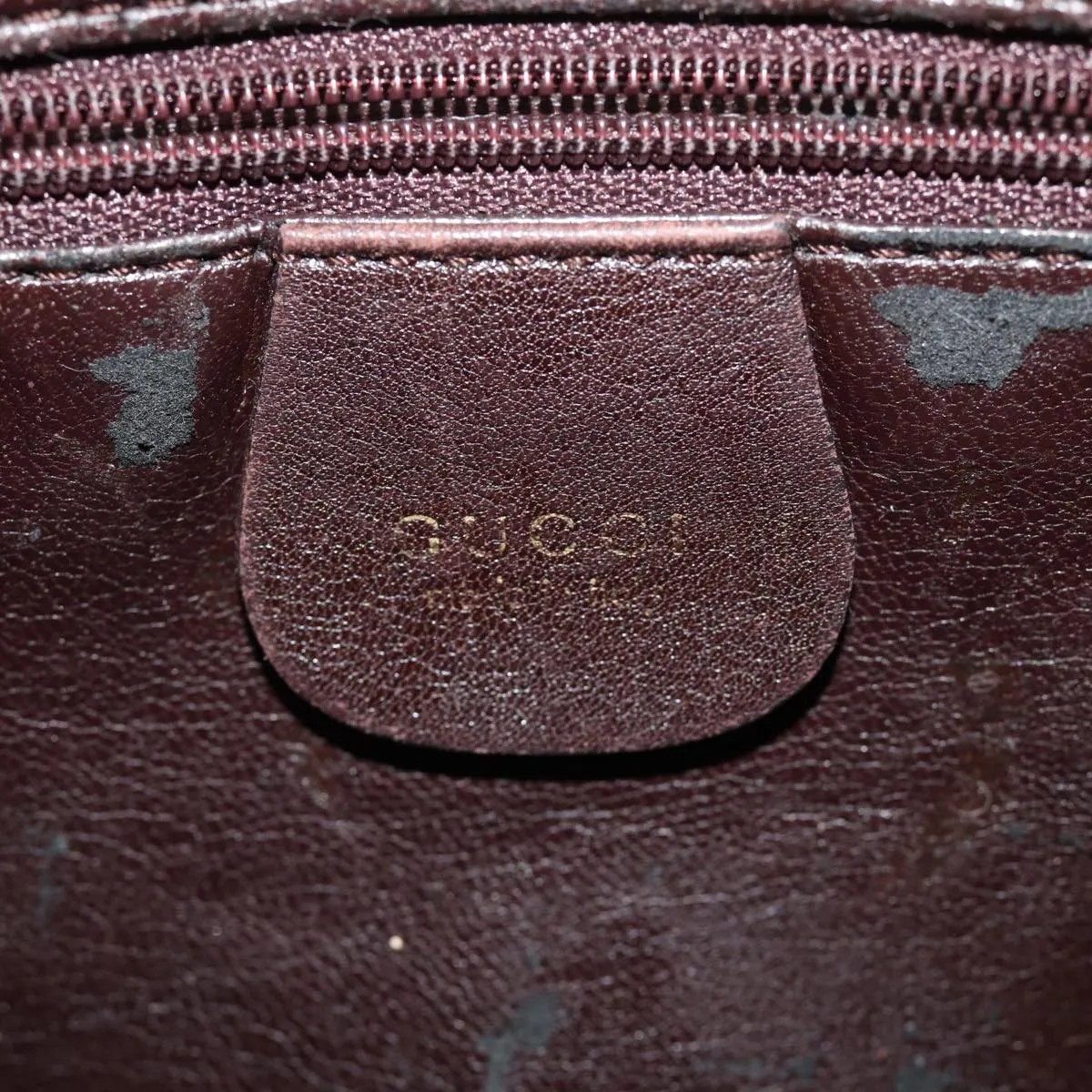 GUCCI Bamboo Shoulder Bag Leather 2way Brown 001 2058 1638 0 77089