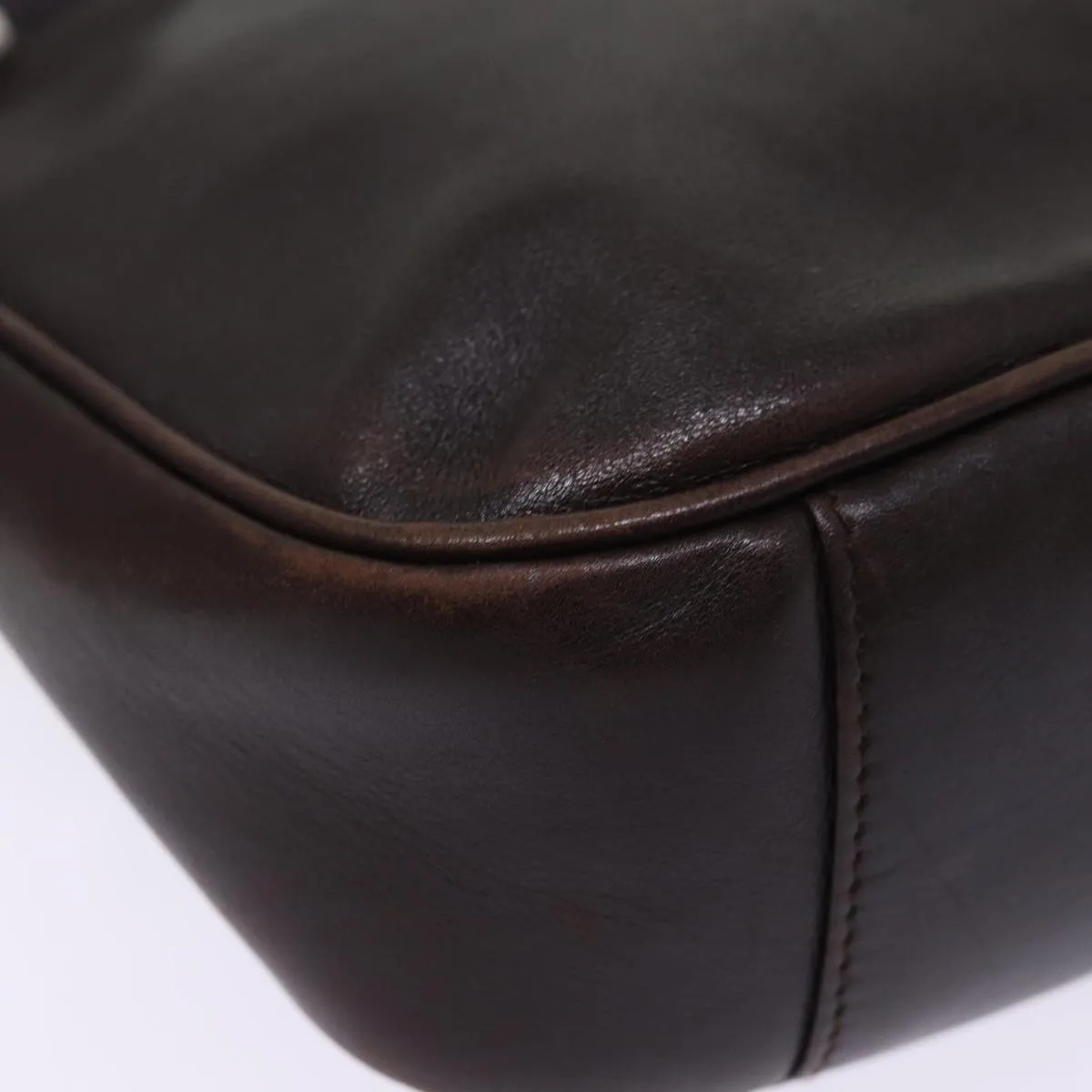 GUCCI Bamboo Shoulder Bag Leather 2way Brown 001 2058 1638 0 77089