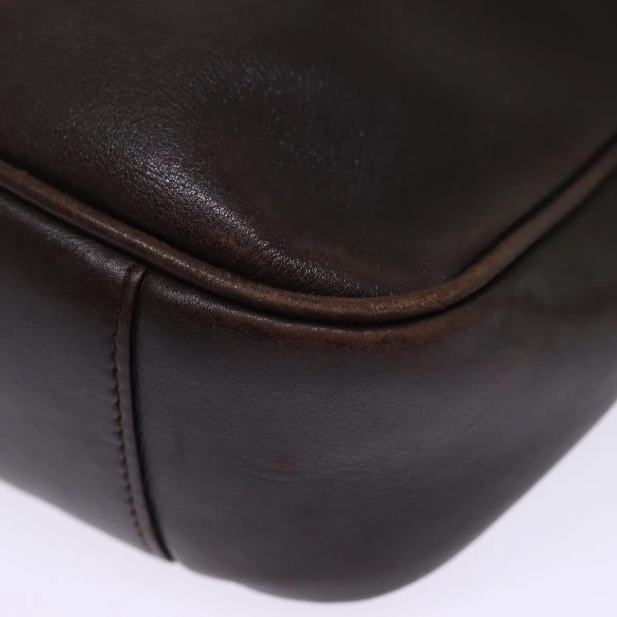 GUCCI Bamboo Shoulder Bag Leather 2way Brown 001 2058 1638 0 77089