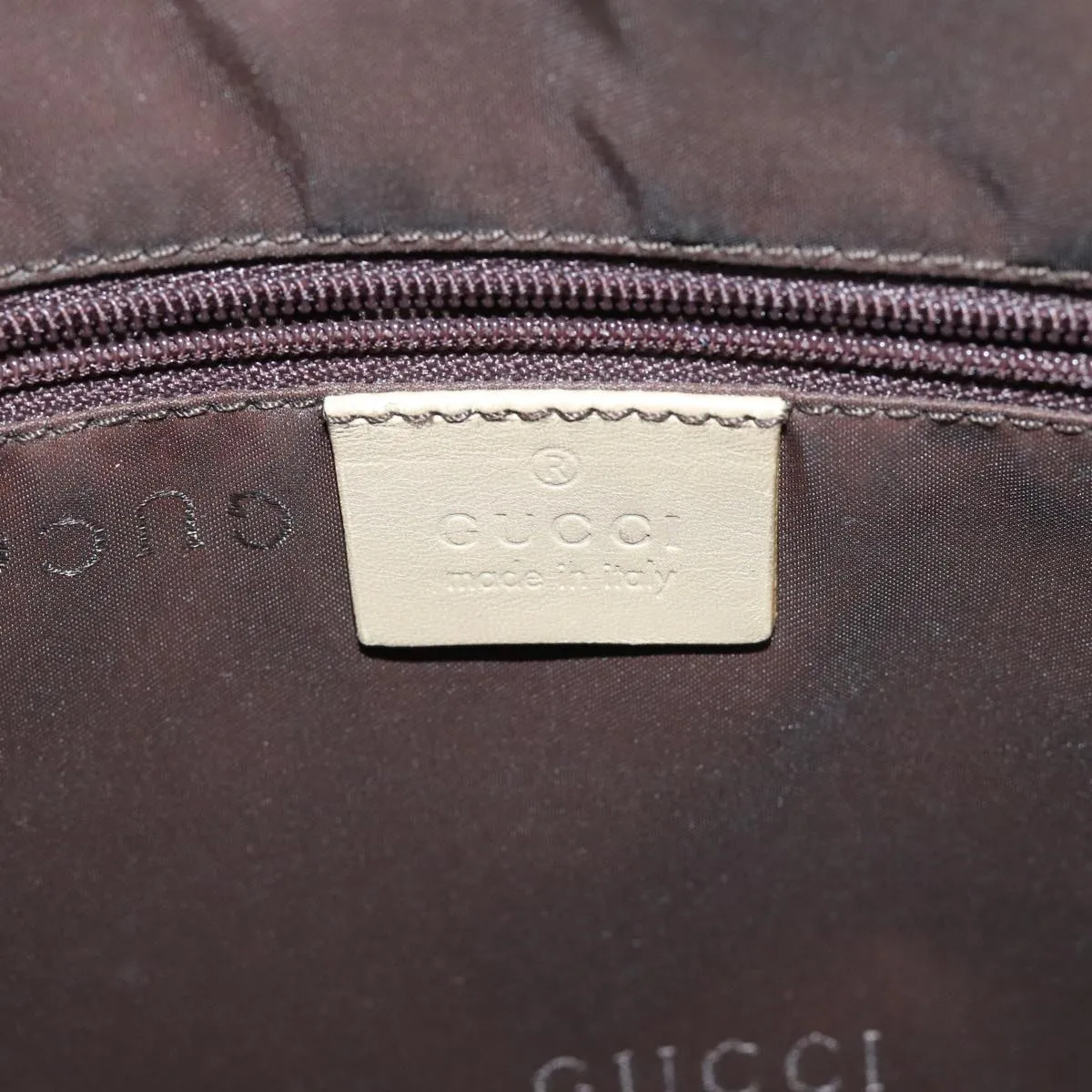 GUCCI Bamboo Shoulder Bag Leather Beige 80119