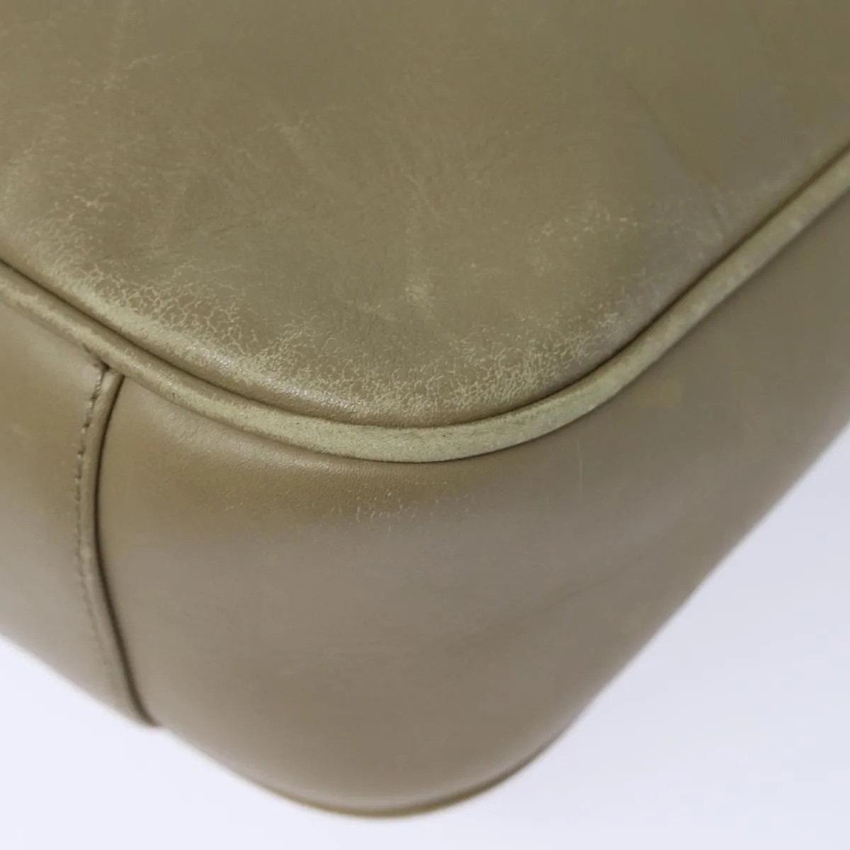 GUCCI Bamboo Shoulder Bag Leather Beige 80119