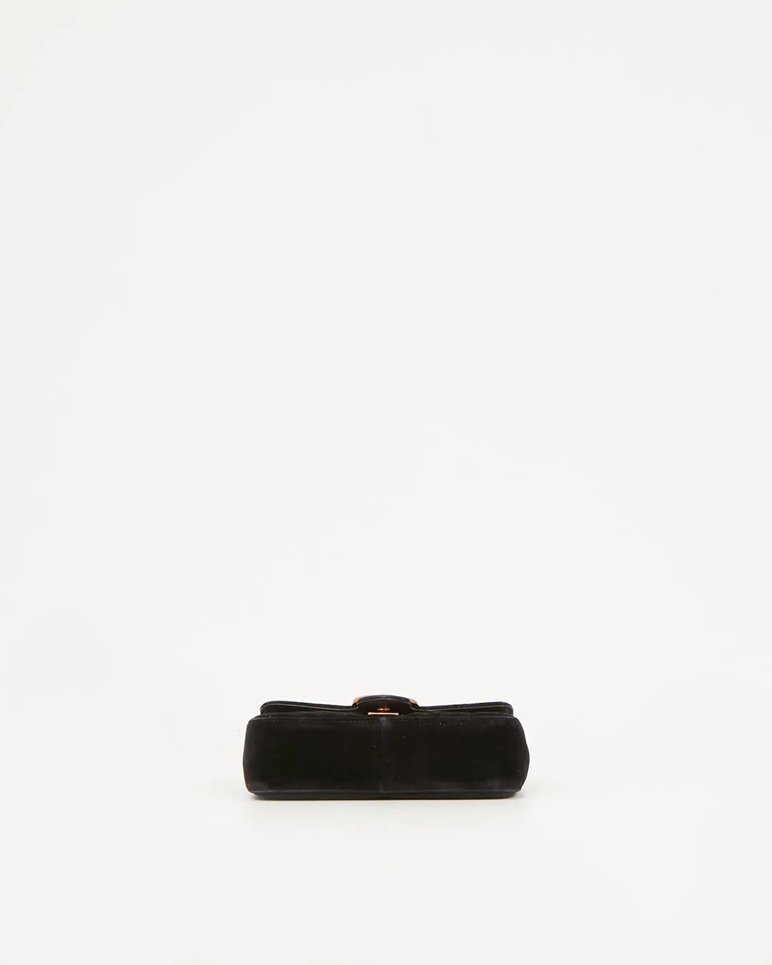 Gucci Black Velvet Mini Marmont 2.0 Shoulder Bag