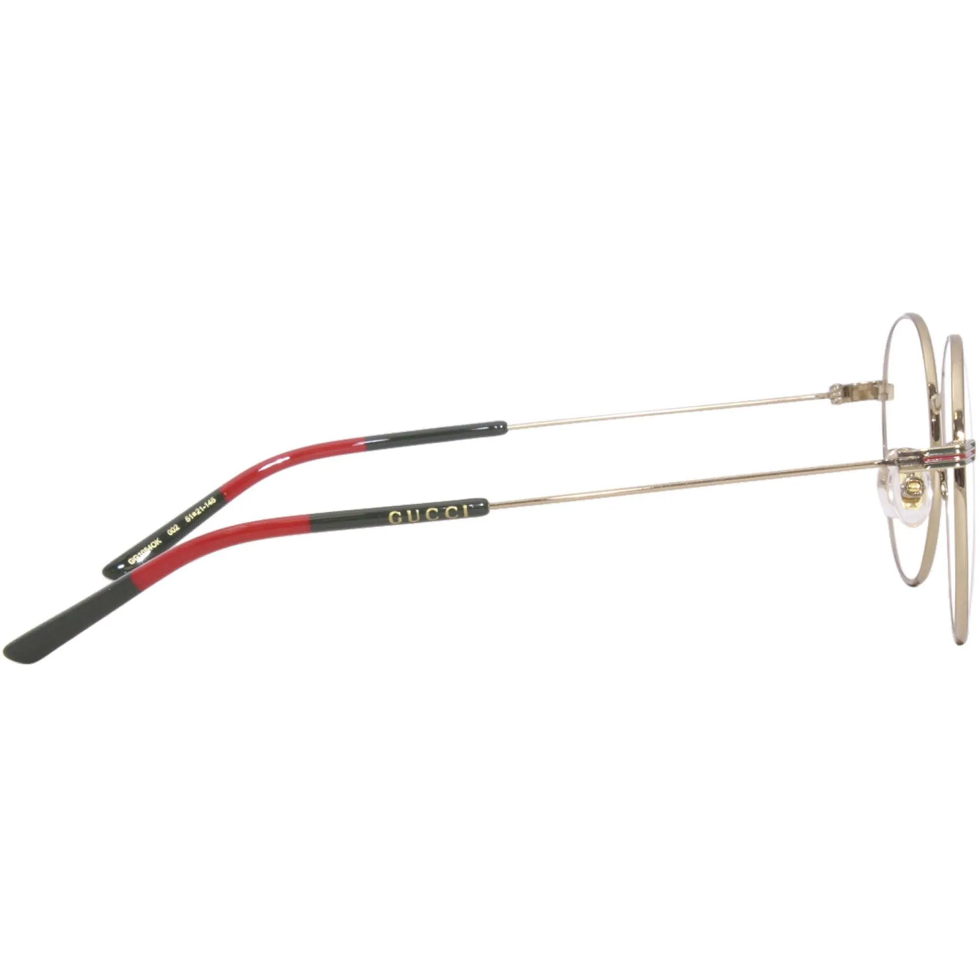 Gucci Men's Eyeglasses - Gold Metal Round Full Rim Frame Demo Lens | GG1054OK 002