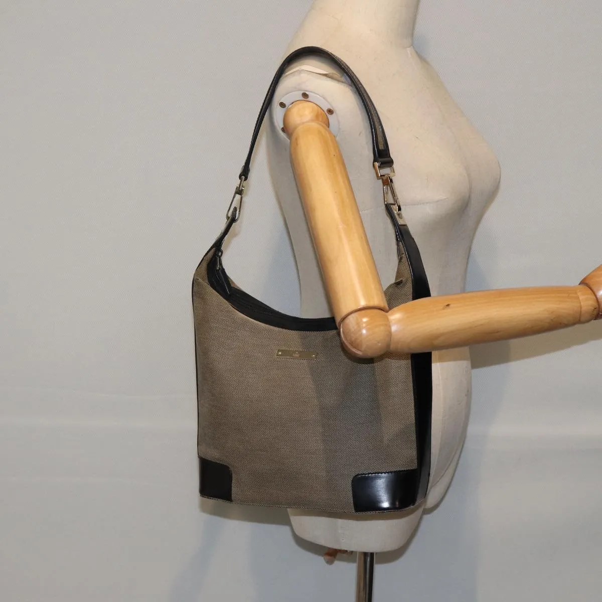 GUCCI Shoulder Bag Canvas Beige ac3261