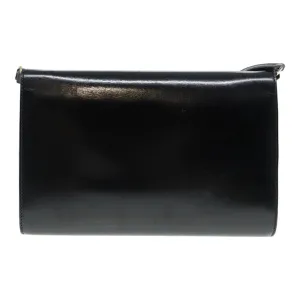 GUCCI Shoulder Bag Leather Black Gold ep5586