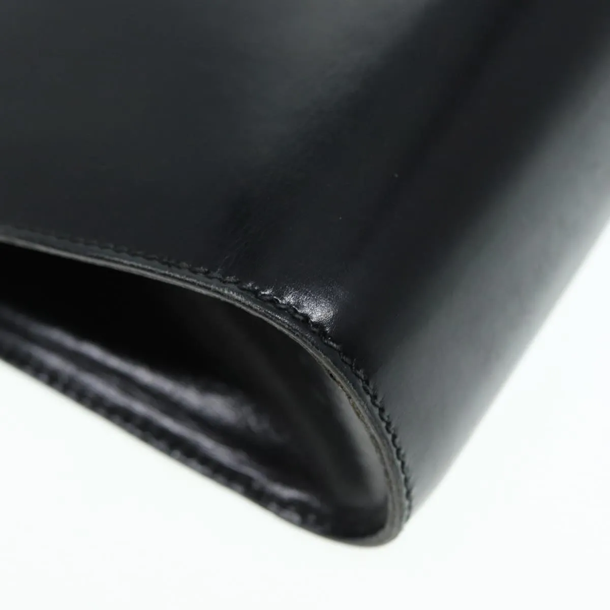 GUCCI Shoulder Bag Leather Black Gold ep5586