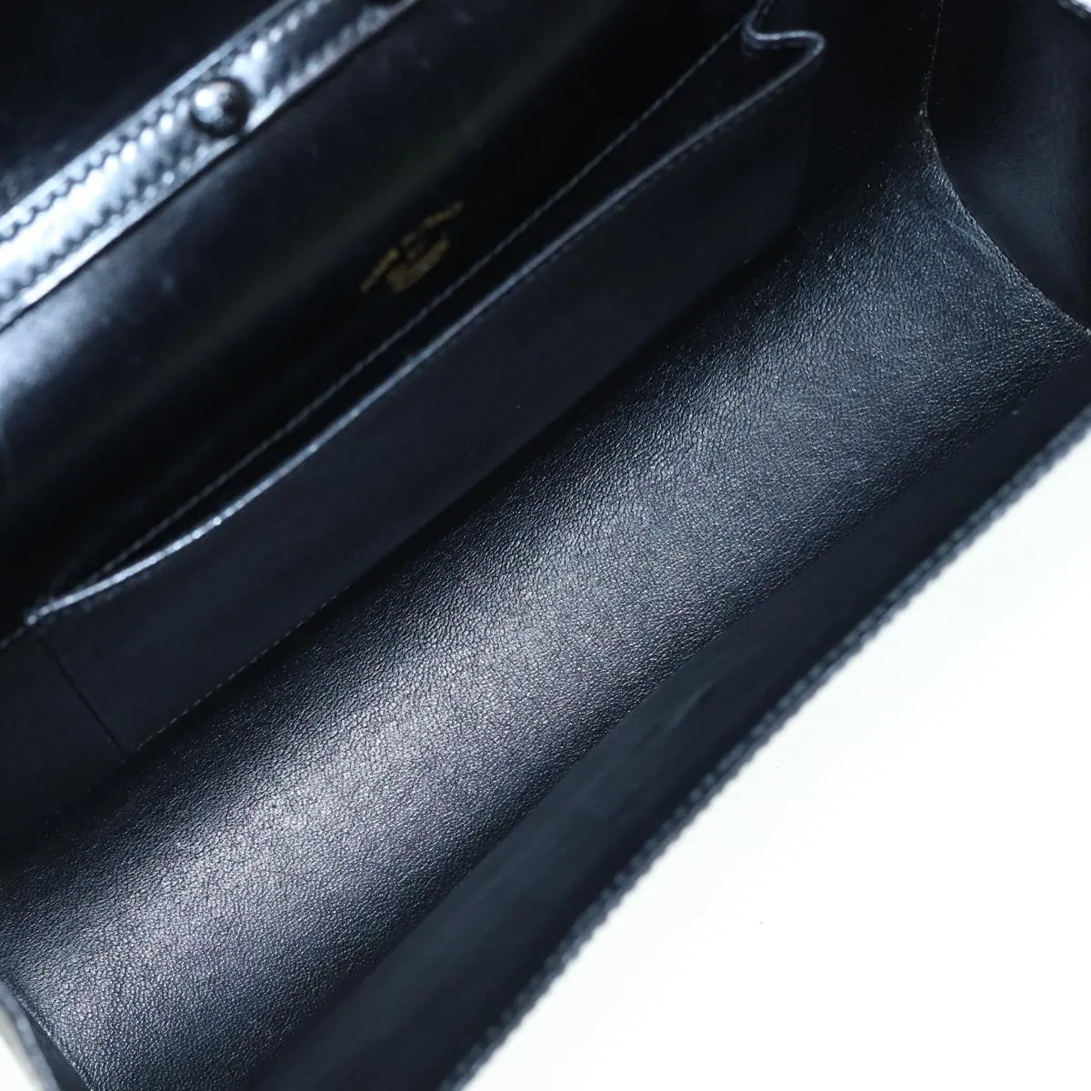GUCCI Shoulder Bag Leather Black Gold ep5586