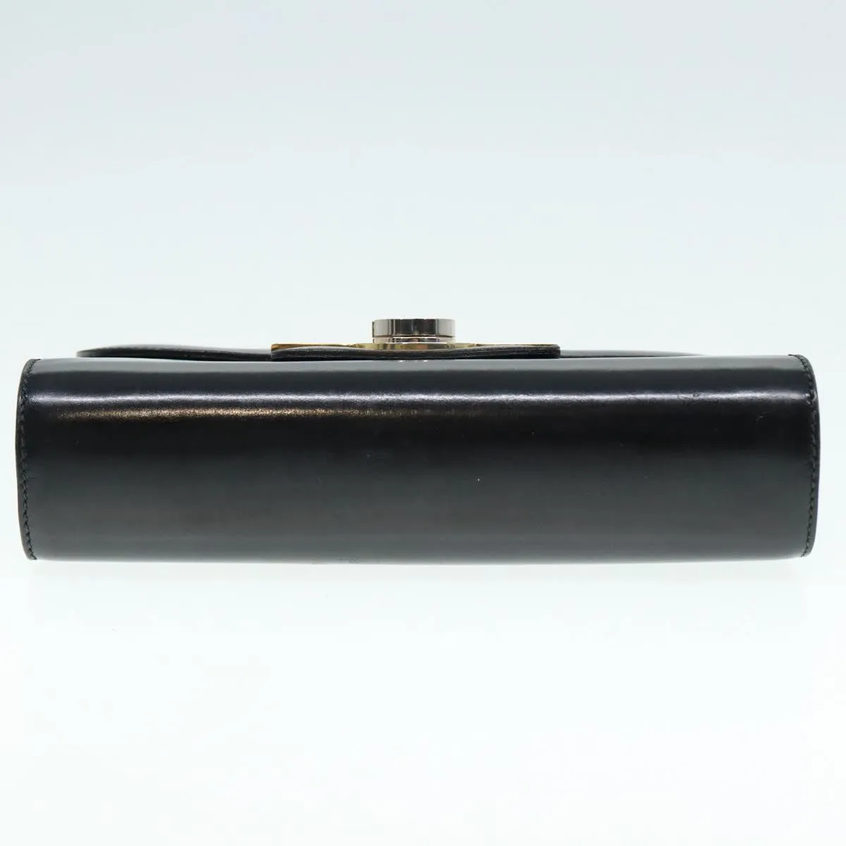 GUCCI Shoulder Bag Leather Black Gold ep5586