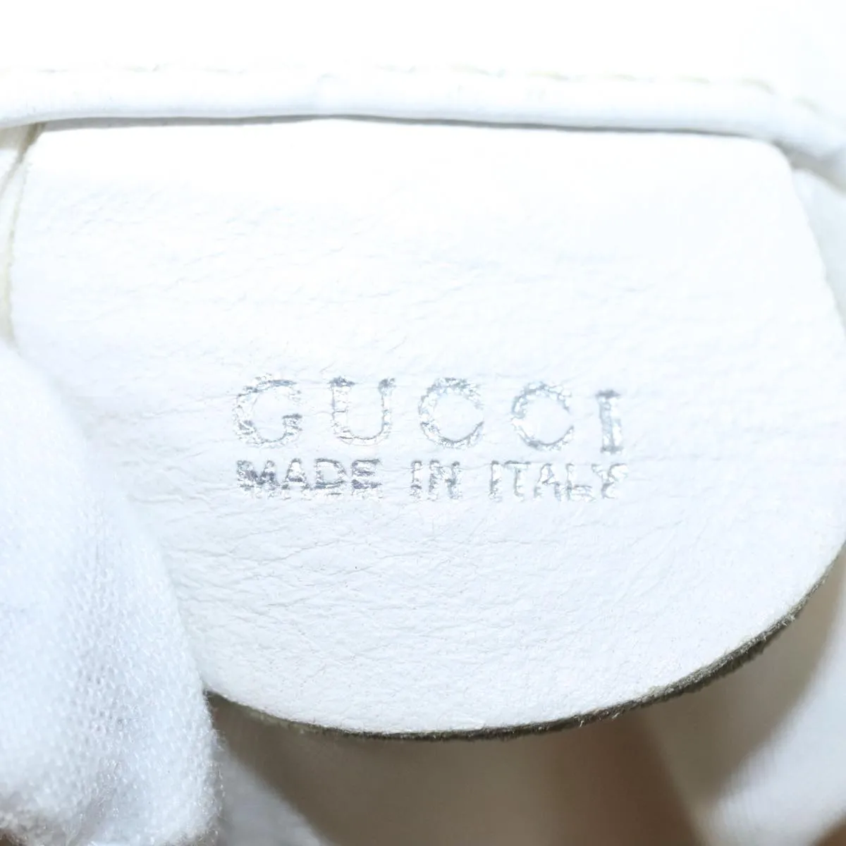 GUCCI Shoulder Bag White Silver 94650