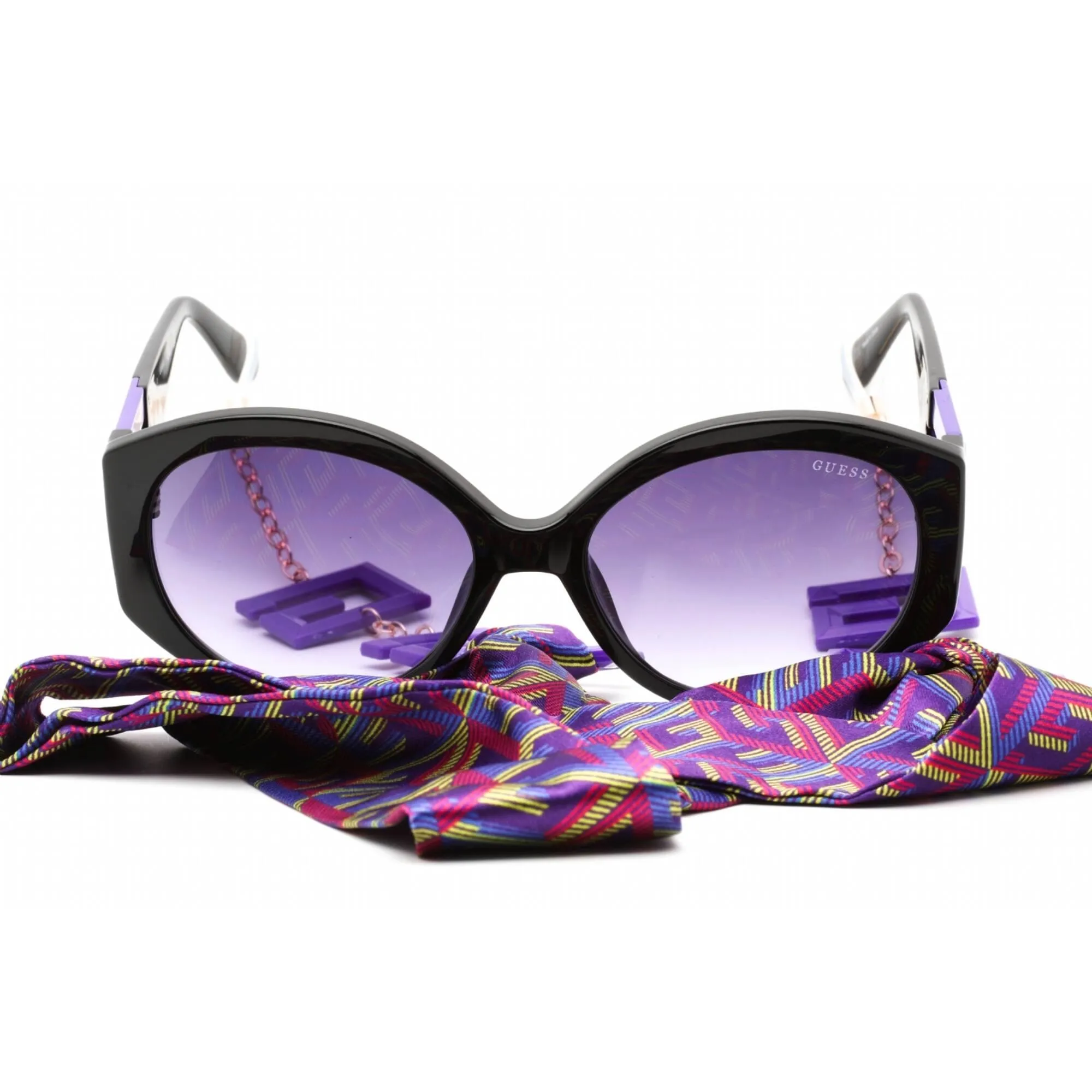 Guess Women's Sunglasses - Violet/Other Plastic Full Rim Round Frame | GU7917 83Z