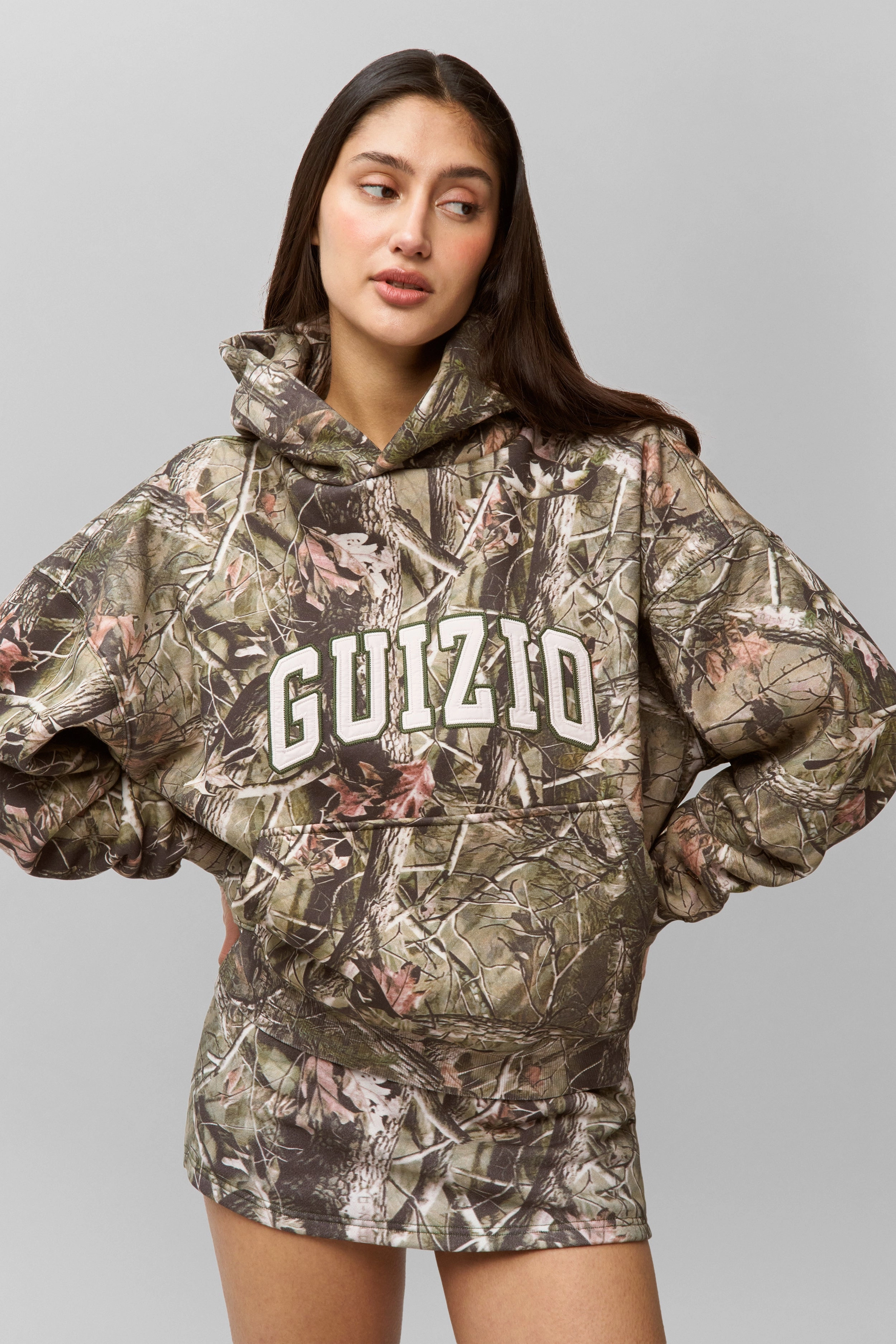 Daily Layered Layered Cable Pattern Guizio Pullover Hoodie