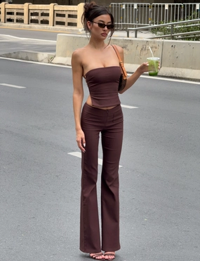 GWENDOLINE PANT - CHOCOLATE Low Profile Design Sporty Appeal