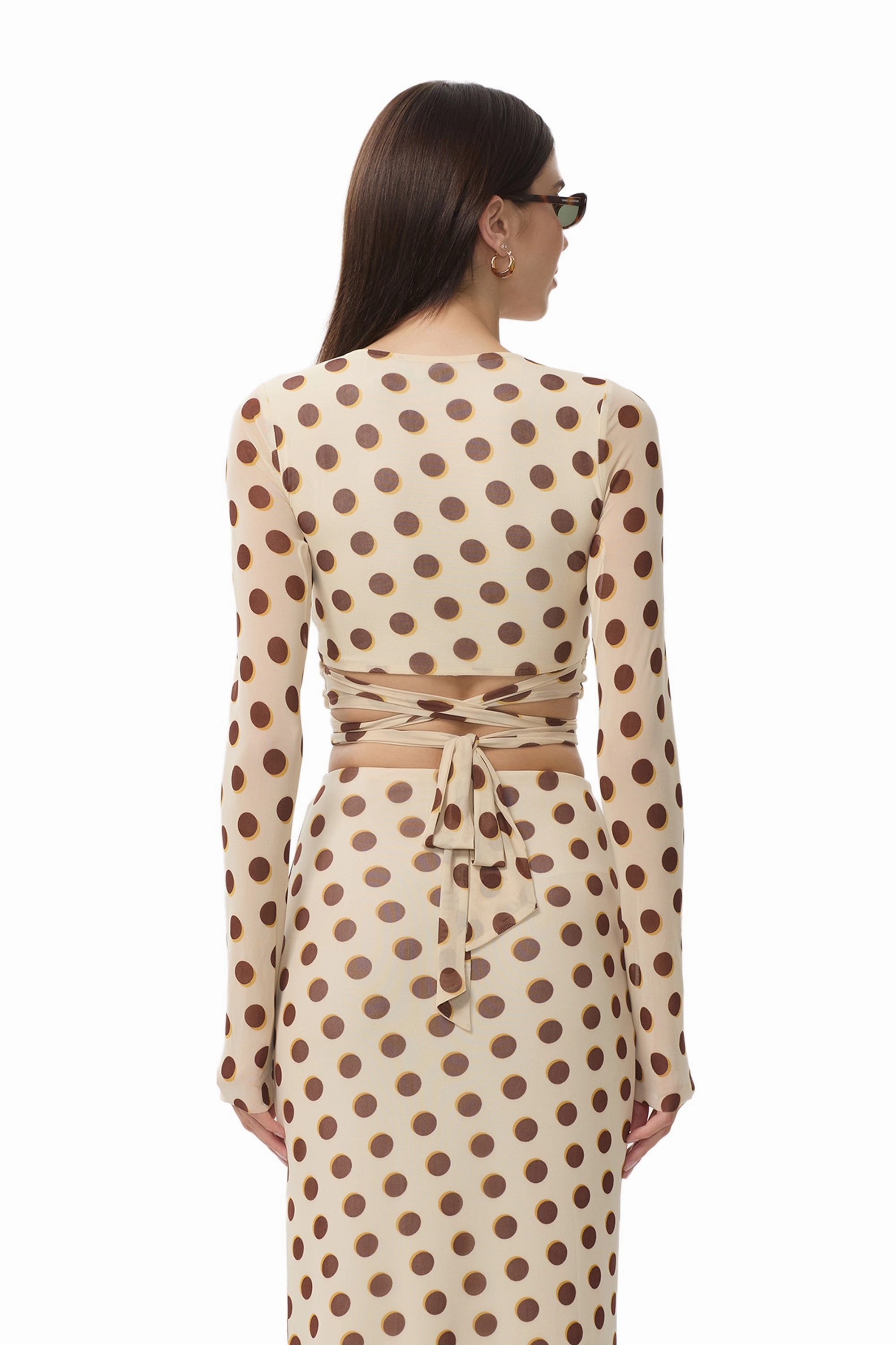WeightedHem Halsey Top - Gold Halo Dot