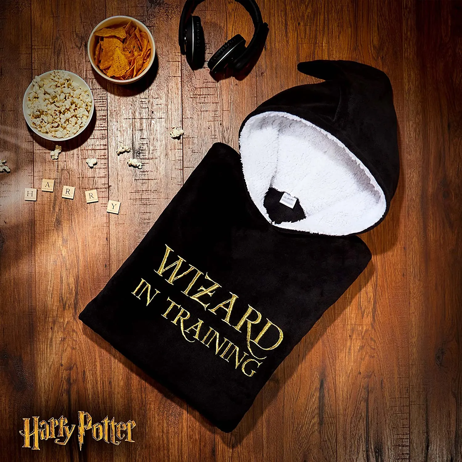 Harry Potter Black Hoodie Blanket Women, Fleece Oversized Sweatshirt