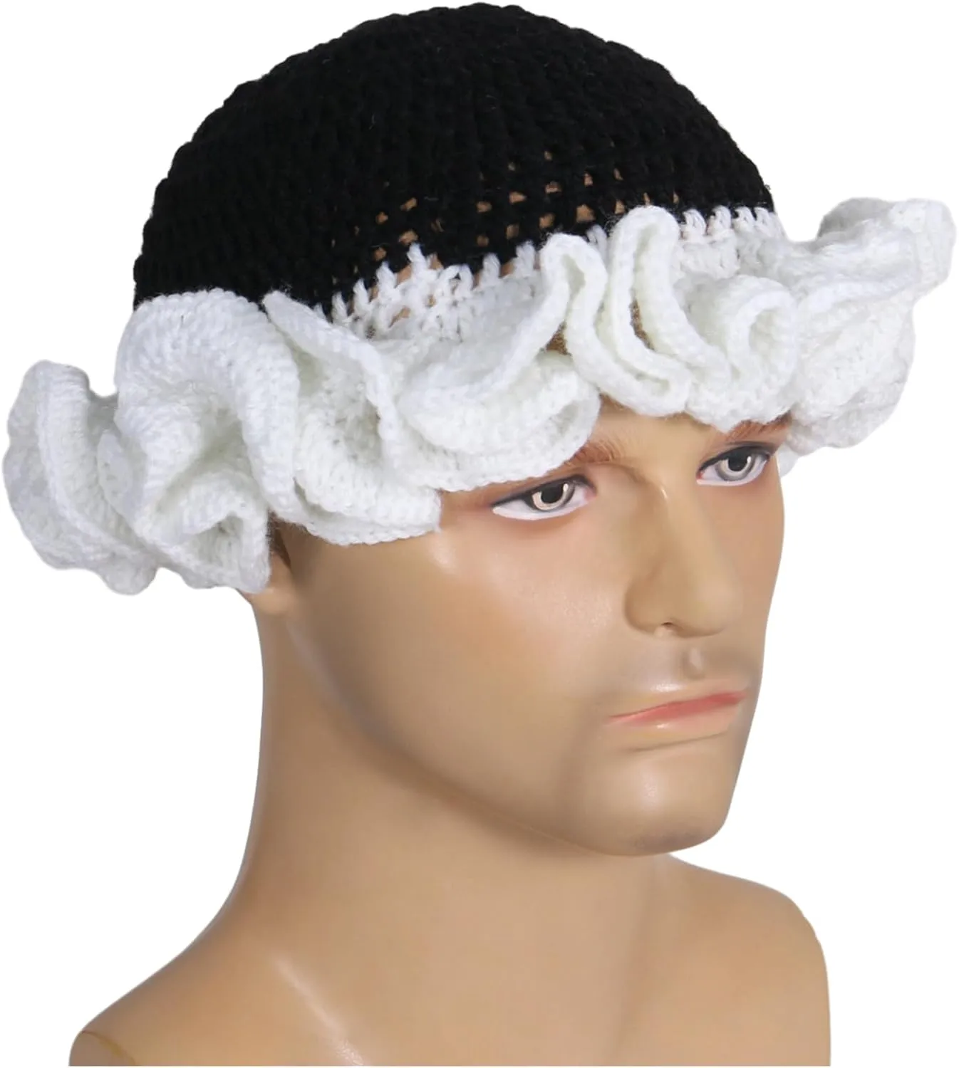 Hat, Adult Crochet Bucket Hat Handmade Ruffled Brim Fisherman