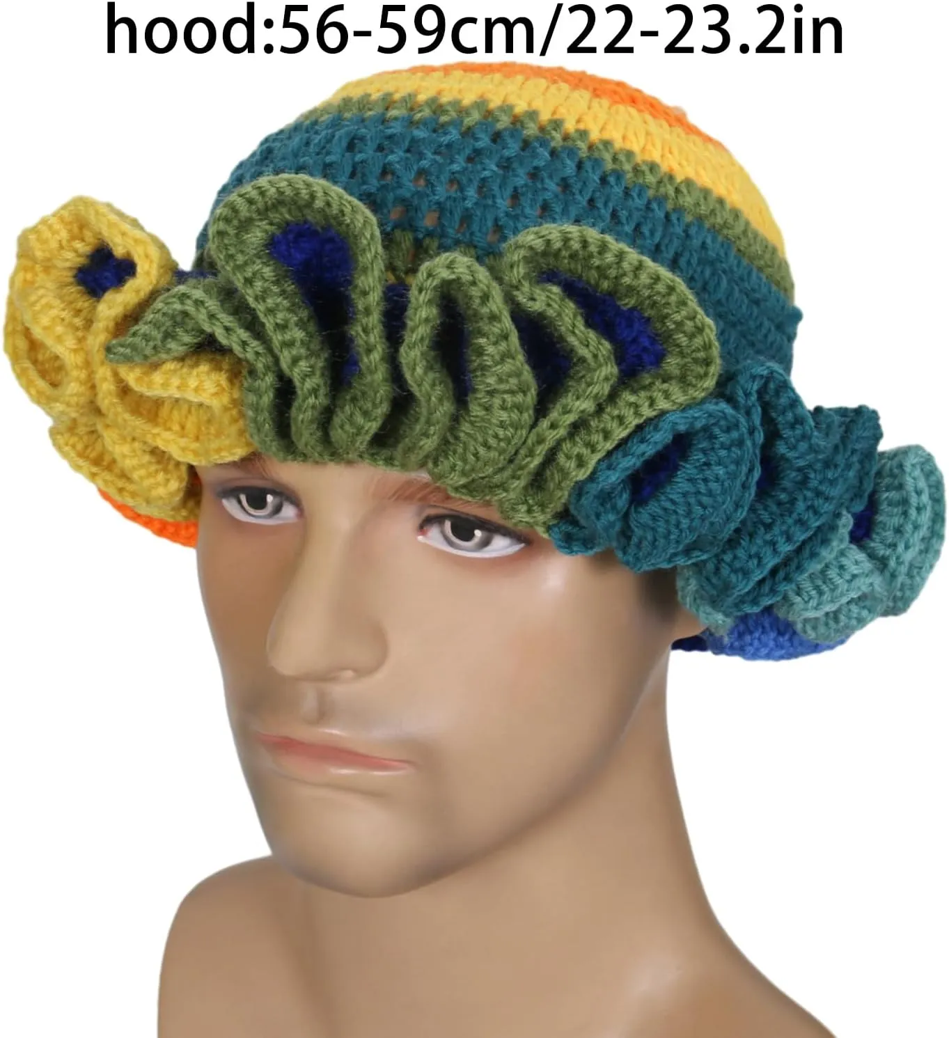 Hat, Adult Crochet Bucket Hat Handmade Ruffled Brim Fisherman