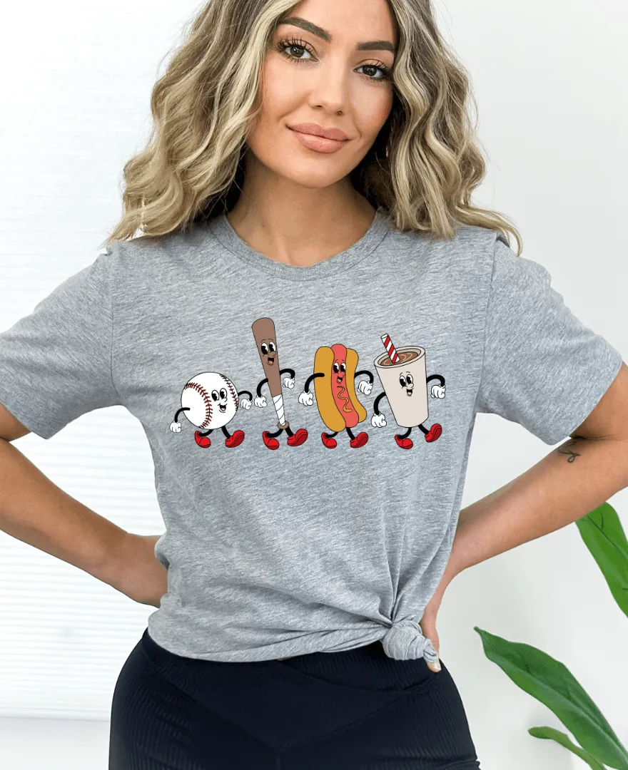 Hazel Blues® | Baseball Cartoon Graphic Tee