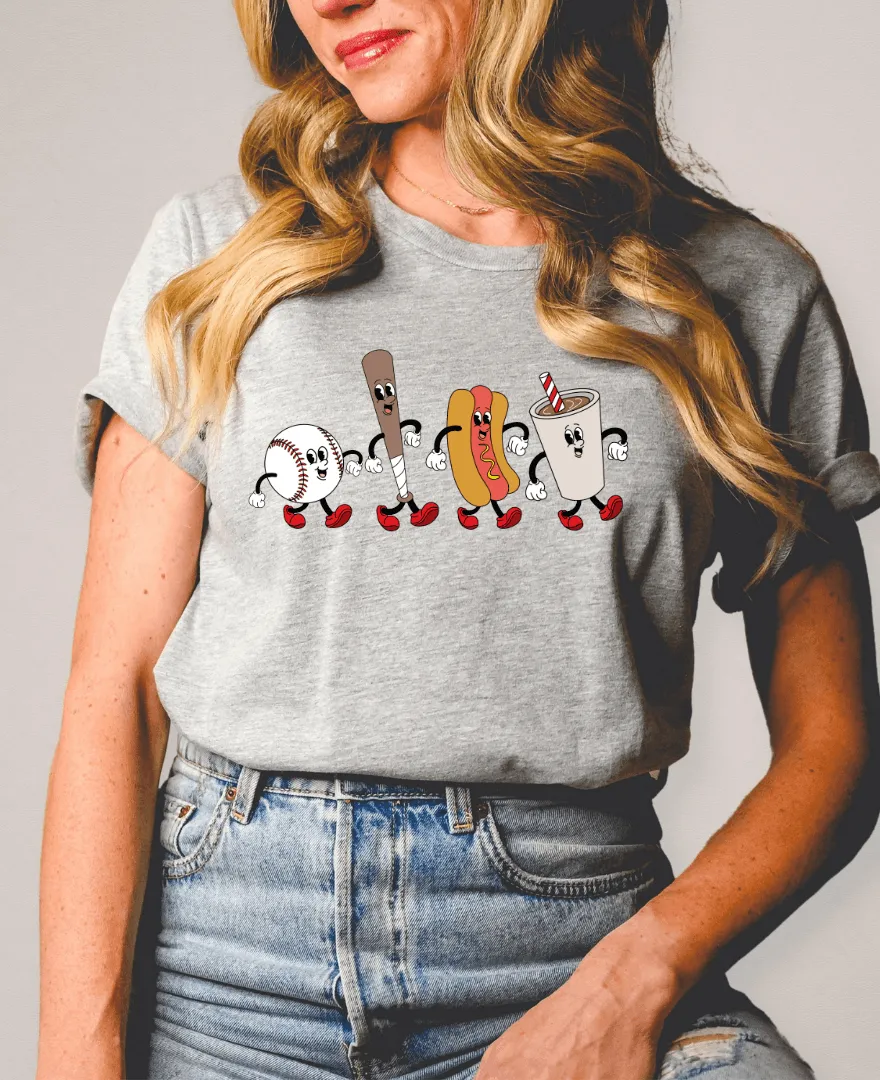 Hazel Blues® | Baseball Cartoon Graphic Tee