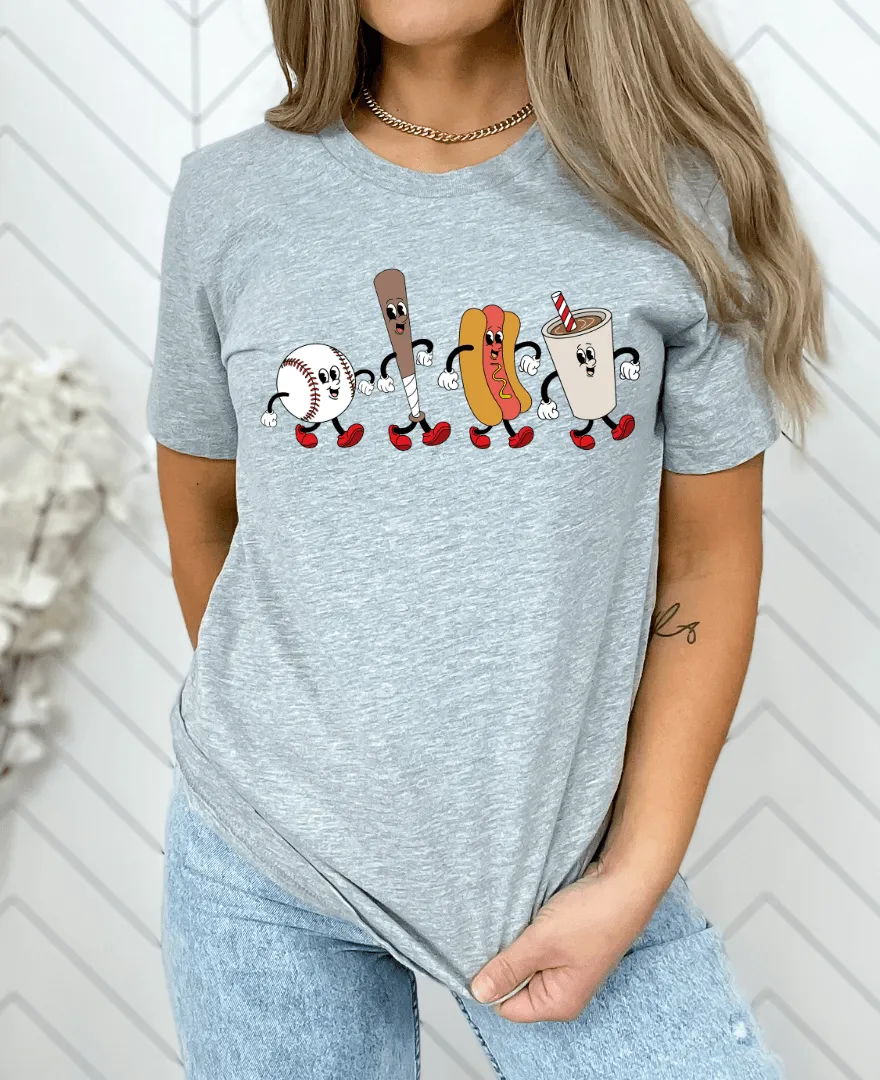 Hazel Blues® | Baseball Cartoon Graphic Tee