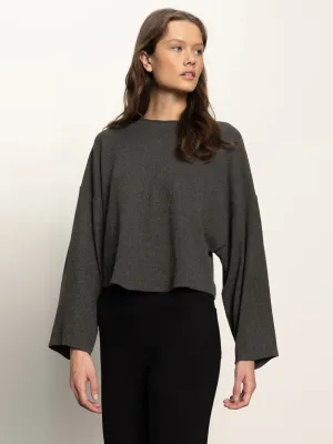 Basic Wear Light Wear Hearthside Popover Top Heather Ink