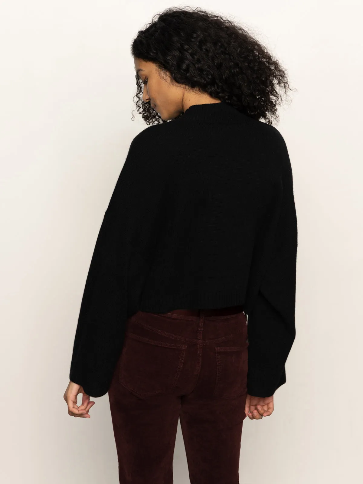 Recycled Polyester Fabric PreShrunkFabric Forever Wool Cashmere Popover Black