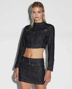 Non Restrictive Collar Outdoor Duty PARADIGM CROP JACKET MIDNIGHT